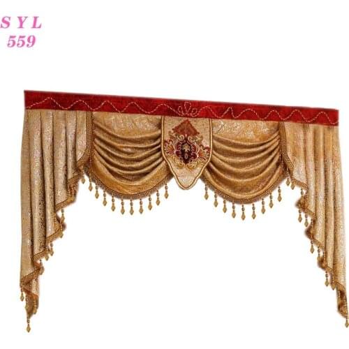 5 Style European Valance for Living Room for Bedroom Windows (Valance Dedicated Link Not Including Cloth Curtain and Tulle)