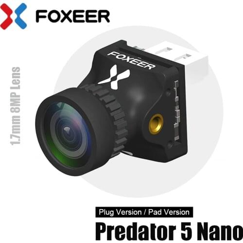 Foxeer Predator V5 Nano 1000TVL Full Case FPV Camera Switchable Super WDR OSD 4ms Latency for FPV RC Drone