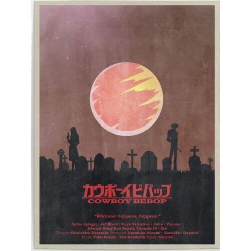 Canvas HD Prints Poster Cowboy Bebop Anime View Moon Gun Wall Art Home Decoration Painting Modular Pictures Artwork Living Room