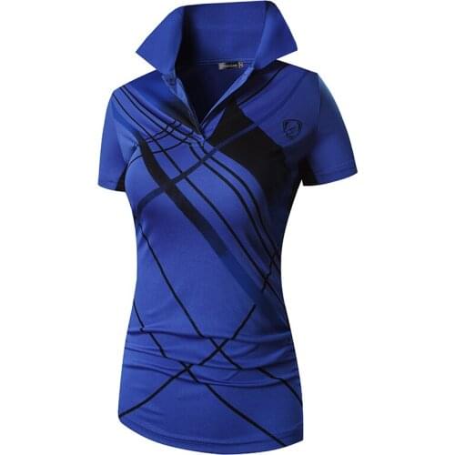 Jeansian Womens Casual Designer Short Sleeve T-Shirt Tee Shirts Tshirt Golf Tennis Badminton SWT272 OceanBlue2