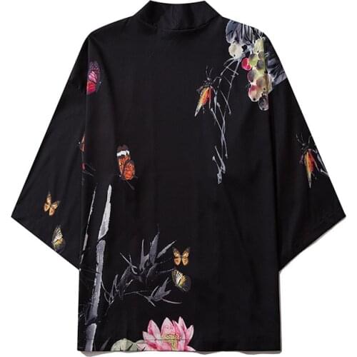 Chinese Ink Painting Kimono Cardigan Men Japanese Obi Male Yukata Mens Haori Traditional Japanese Clothing