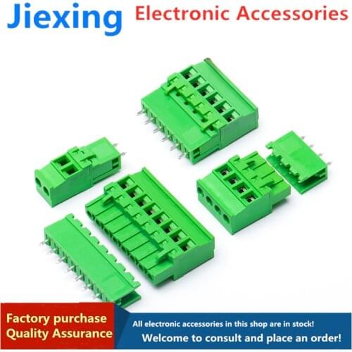 3 set Green PCB pluggable terminal block side wiring 2EDGKA-5.08 2P3P-24P flame retardant copper environmental protection