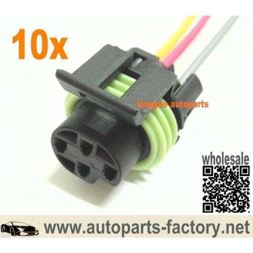 Longyue 10pcs 3 Wire Oil Pressure Switch Connector Pigtail Wiring for 89-92 Camaro Firebird TPI