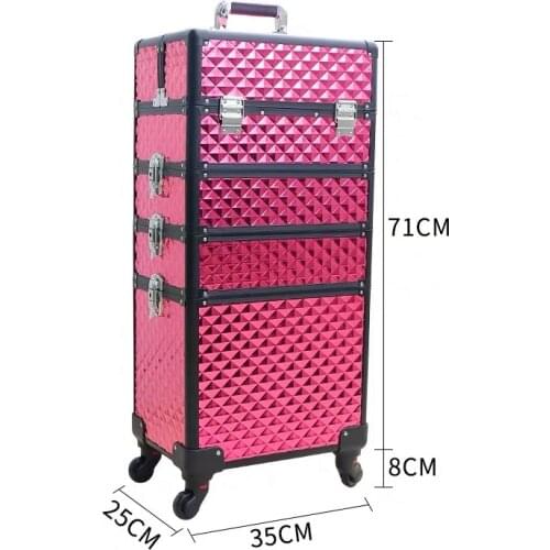 Multilayer freely combined pull-rod cosmetic case professional artist trolley makeup luggage nail box tattoo tool box manicurist