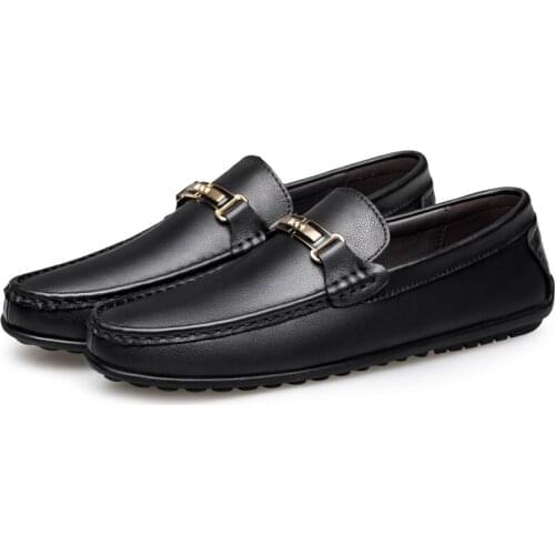 Mens Shoes 2019 Spring and Autumn Hot Sale High Quality Leather Classic Comfortable Casual Black Waterproof Leather Shoes