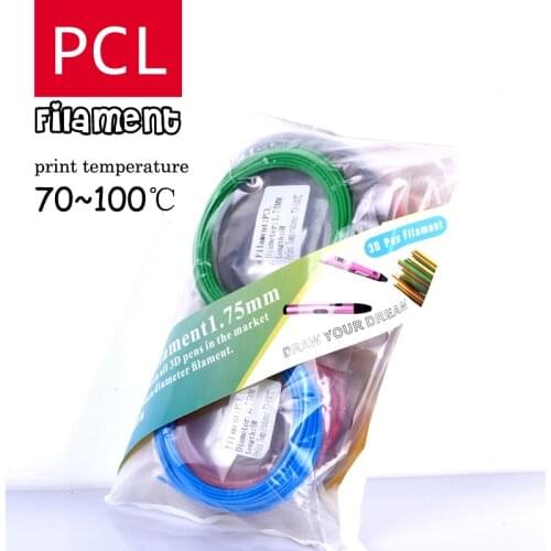 3d pen filament PCL low temperature plastic 1.75mm 3D Printer Filament Materials (5M/color 100M and 150Meter) Cryogenic material