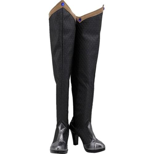 OW Ashe Cosplay Boots PU Shoes For Adult Women Boots Halloween Prop