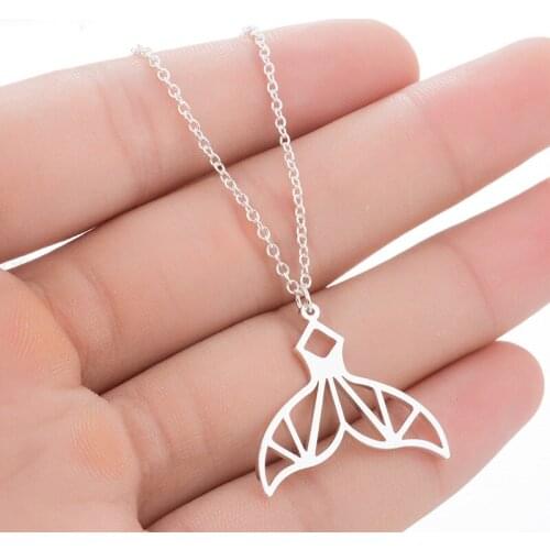 12PC Silver Color Whale Tail Charm Chokers Necklaces Mystical Mermaid Pendant Necklace Collar For Women Boho Jewelry Accessories