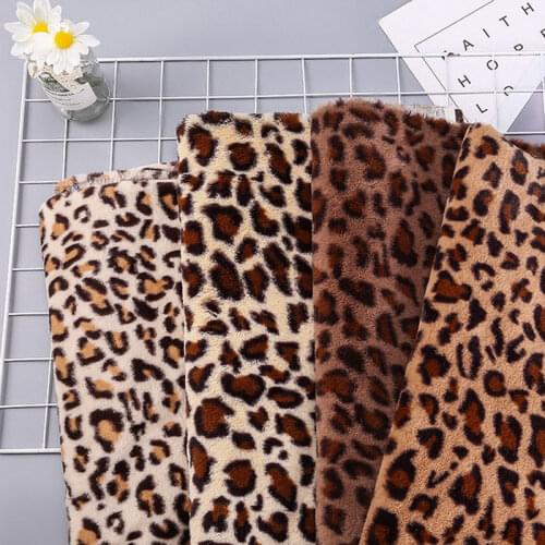 New leopard pattern imitation Rex rabbit plush fur fabric use for scarf background hand bag DIY fabric 1X1.6M