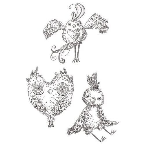 Crazy Bird Transparent Clear Silicone Stamp/Seal for DIY scrapbooking/photo album Decorative clear stamp A1346