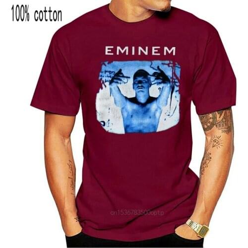 Rare Hot Vintage 1999 Eminem Slim Shady Tour New Reprint Hot Size Print T Shirts Man Short Sleeve T-Shirt Top Tee Plus Size