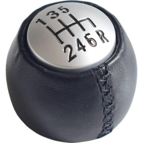6 Speed PU Leather Manual Gear Shift Knob Lever Shifter Handle Stick For Alfa Romeo GT 147 166