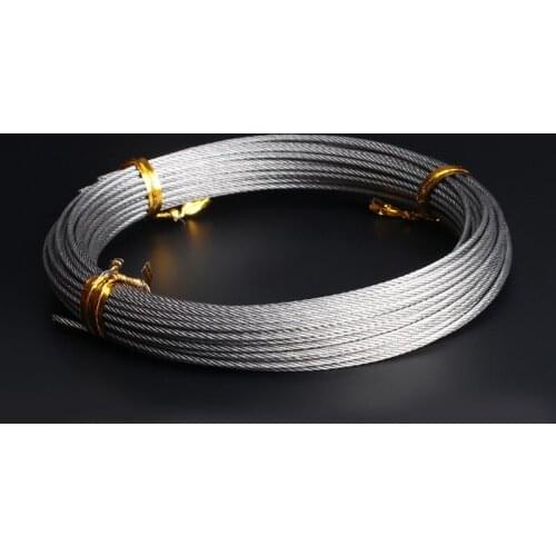 0.15 0.2 0.25 0.3 0.4 0.5 0.6mm Dia 304 stainless steel 1X7 stranded rope wire twist photo hanging picture photo wall hook