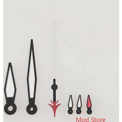 Super Green Luminous Black White Red Watch Hand For 6 Hands Pilots Chronograph Watch Fit Miyota Cal.0S00 Mov't