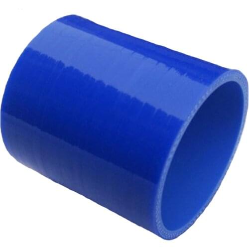 Universal BLUE ID:3.5" ID:89mm 3-Ply Straight Silicone Intercooler Turbo Air Intake Pipe Coupler Hose blue Intercooler silicone