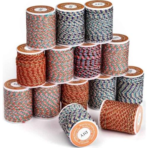 10Roll 4-Ply Cotton Cords Handmade Macrame Cotton Ropes for String Wall Hangings Plant Hanger DIY String Knitting Supplies