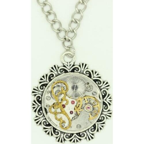 Vintage Watch Pendant Necklace Unisex Jewelry Steampunk Handmade Pedants Jewelries