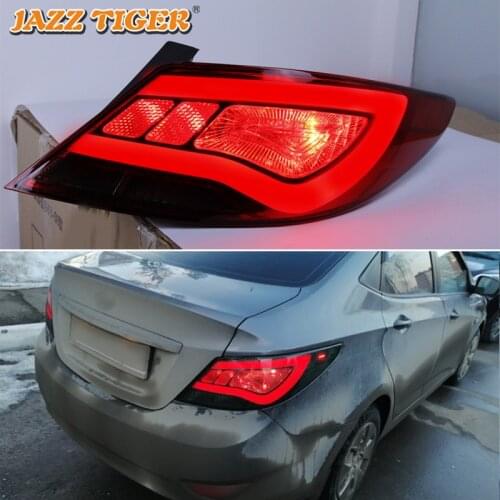 Tail Light Taillight for Hyundai Accent Solaris 2012 2013 2014 Dynamic Turn Signal Trailer Rear Lights Led for Cars Headlights