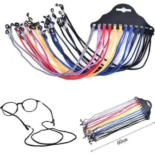 12pcs/Lot Multicolor Nylon Glasses String Cord Holder Sunglasses For Tavel Eyeglasses Lanyard Neck Rope Strap