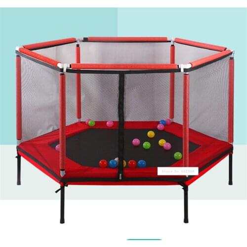 2566 Household Jumping Bounce Bed Protecting Net Equipped Indoor Childrens Trampoline Bouncing Bed Interactive Games Fitness