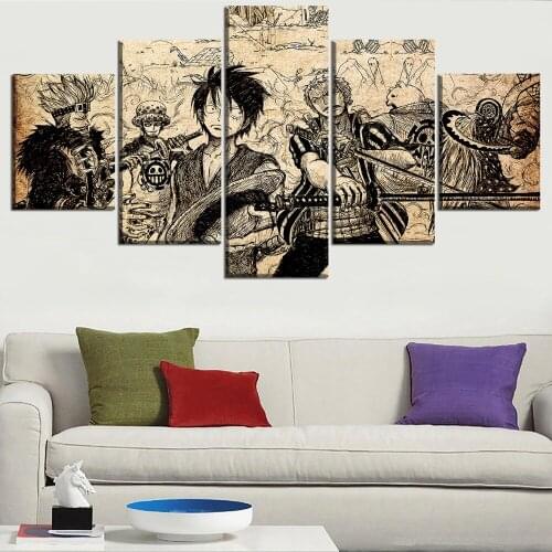 5 Piece Canvas Art High Quality Print Painting Panel Artistic Characters Picture Framework Anime Poster Modern Home Decoration