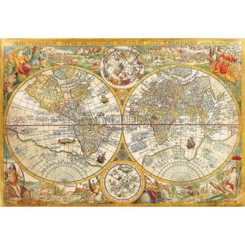 Diamond Embroidery Ancient Maps Vintage & Nostalgia Art 5D Diy Diamond Painting Cross Stitch Mosaic Sets Home Decor Crafts Gift
