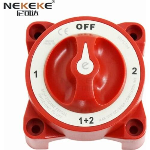 NEKEKE Auto Selector 4 Position Battery Disconnect Isolator Cut Off Kill Switch For Marine boat yacht car
