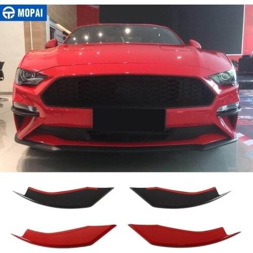MOPAI Car Stickers for Ford Mustang 2018+ Car Front Fog Light Lamp Eyelid Decoration Cover for Ford Mustang 2019 Car Accessories