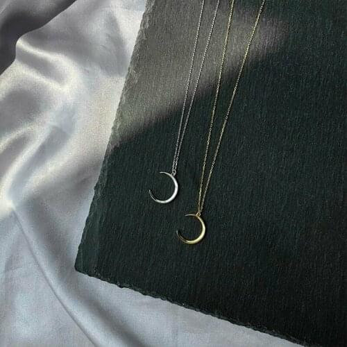 Clavicle Chain Jewelry Silver Color Gold Color Pendant Gift Choker Necklace Simple Moon