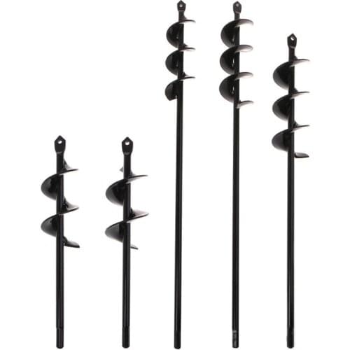 Black Home Yard Garden Flower Plant Farm Planting Auger Digger Twist Spiral Bit Digging Holes Drill Bit Tools Dropship
