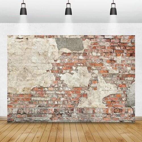 Laeacco Wall Backdrops For Photography Old Deserted Brick Wall Pattern Party Baby Child Portrait Photographic Backgrounds