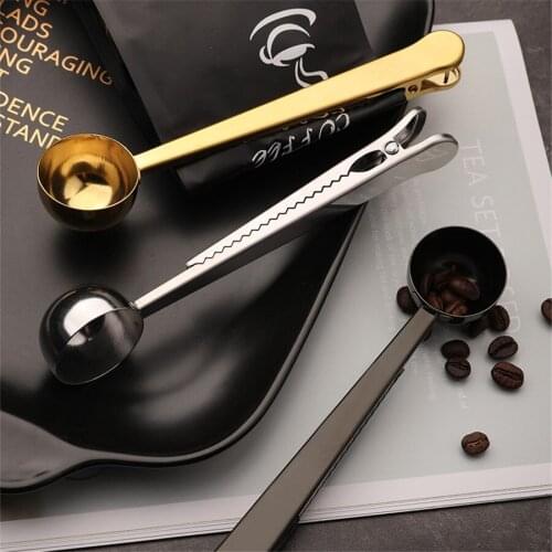 Coffee Spoon With Long Handle And Clip For Kitchen Milk Powder Liquid Seasoning Good Sealing 15ML Measuring Spoons Coffeeware
