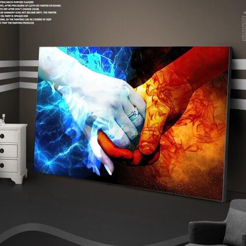 Couples Holding Hands Of Love Diamond Ring Posters Ocean Sailboat Inspirational Print Canvas Painting Living Room Pictures Gift