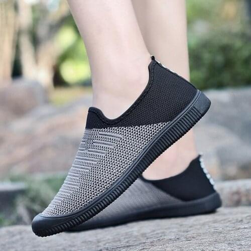 Zapatillas causal comfortable work para sneaker solid casuales sapatilhas shoes slip leisure lightweight Breathable sapato hot