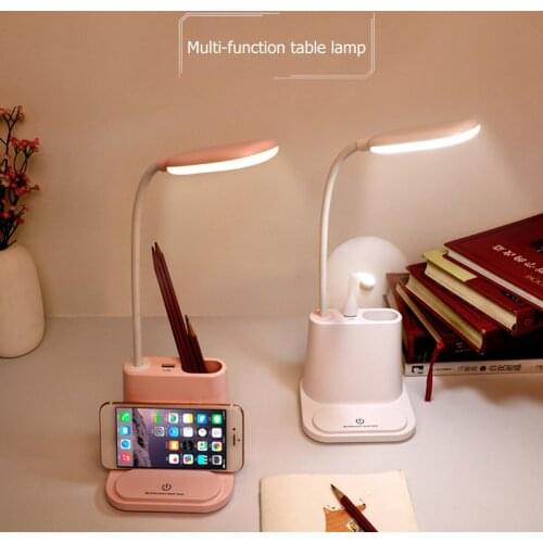 Multifunctional LED Touch Desk Lamp USB Rechargeable Bedroom Table Light Reading lamp With Fan
