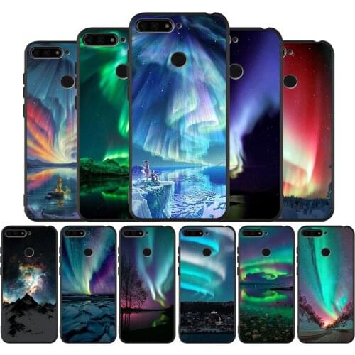 Aurora Soft Silicone black Phone Case For Huawei Honor 8 8X 9 10 20 30 Pro 10 20 lite Mate 10 20 30 PRO 20 lite