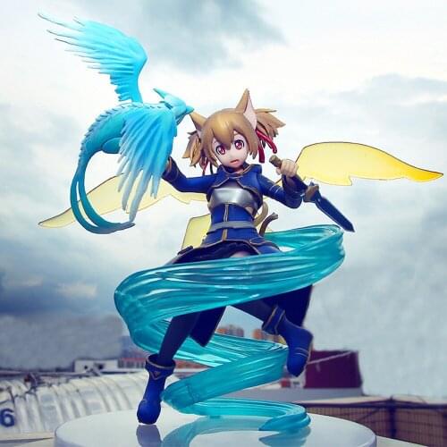 New Hot-Blooded Anime Sword Art Online Hand-Made Cute Loli Silica Cartoon Model Toys Desktop Decoration Dinosaur Kids Gift Toys