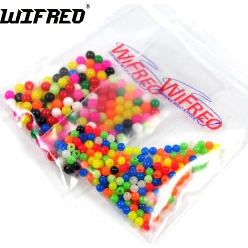 Wifreo 200PCS Multiple Color Mixed Fishing Rigging Plastic Beads Stops for Lure Spinners Sabiki DIY 4mm 5mm 6mm 8mm