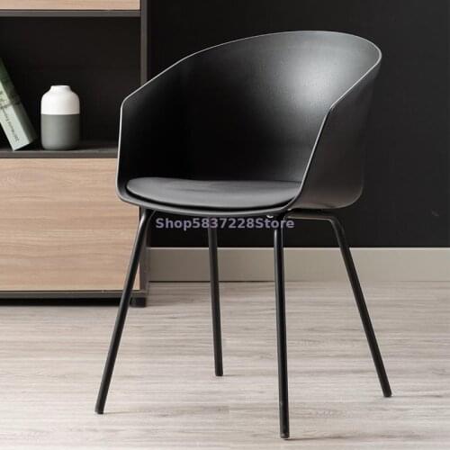 Negotiation Chair Simple Computer Chair Household Plastic Net Red Nordic Restaurant Chair Back Light Luxury Stool Dining Table