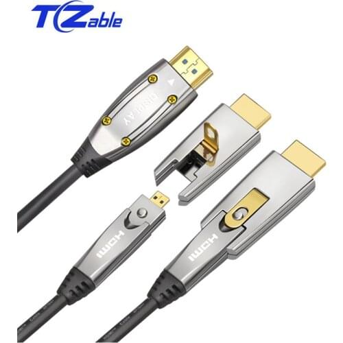 Fiber Optic HDMI Cable 2.0 Cable 4K 60Hz 18Gbps with Audio Video Cable HDR 4:4:4 Lossless Amplifier for PS3 Projector