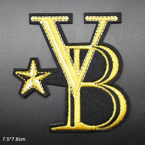 Y Iron On Embroidered Clothes Patches For Clothing Stickers Garment Wholesale