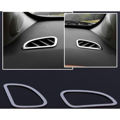 2Pcs Air Condition Air Vent Outlet Trim Sticker Interior Cover Stainless Steel Decoration Fit For Chevrolet CRUZE 2009-2013 2014