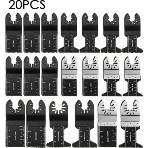 20pcs Multi Tool Blades Wood Bi-metal Precision Oscillating Saw Blade for Dewalt Fein Multimaster Dremel Multi Wood Cutting Kit