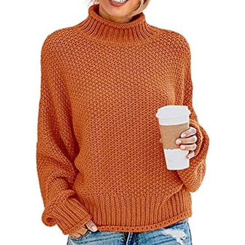 2021 Basic Turtleneck Women Sweaters Autumn Winter Tops Fashion Women Pullover Knitted Sweater Jumper Soft Warm Pull 17153