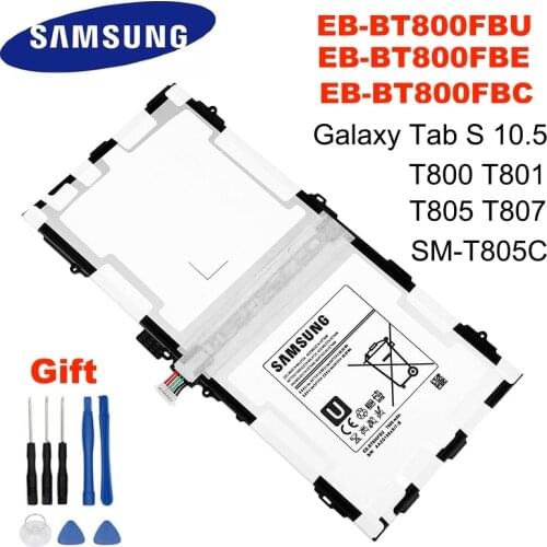 Tablet Battery EB-BT800FBU EB-BT800FBE EB-BT800FBC For Samsung GALAXY Tab S 10.5 SM-T800 SM-T801 T805C SM-T805 T807 7900mAh