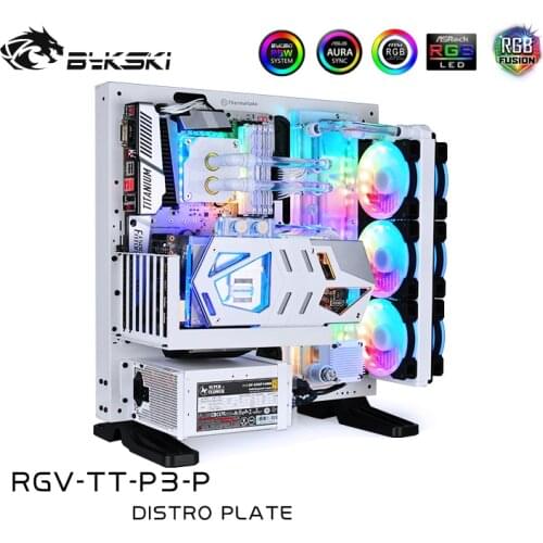 BYKSKI Acrylic Board Water Channel Solution kit use for ThermalTake Core P3 case / Kit for CPU and GPU Block / Instead reservoir