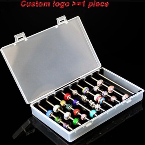 Acrylic Pandora Charm Beads Bracelet Storage Box Jewellery Display Organizer Troll Chamilia Beads Ring Holder Show Case