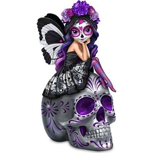 DIY Diamond Painting " skull inspired fairy elf " Full Diamond Embroidery Cross Stitch Rhinestone Mosaic Painting