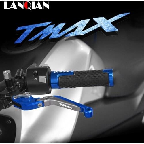 For Yamaha TMAX 530 500 Motorcycle Aluminum Brake Clutch Levers & Handlebar Grips TMAX500 530 2001 2002 2003 2004 2005 2006 2007