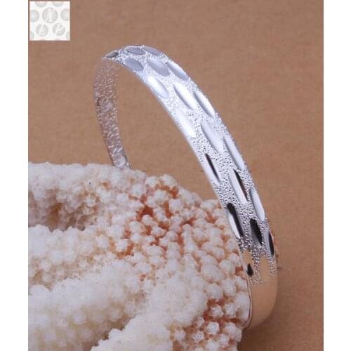 B189 Free Shipping! SGS Test Past Latest Trendy Classic Silver color plated jewelry Hot sell Bangle Wholesale Price